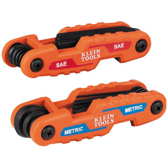 Compact Folding Hex Key Kit, SAE and Metric image number 0