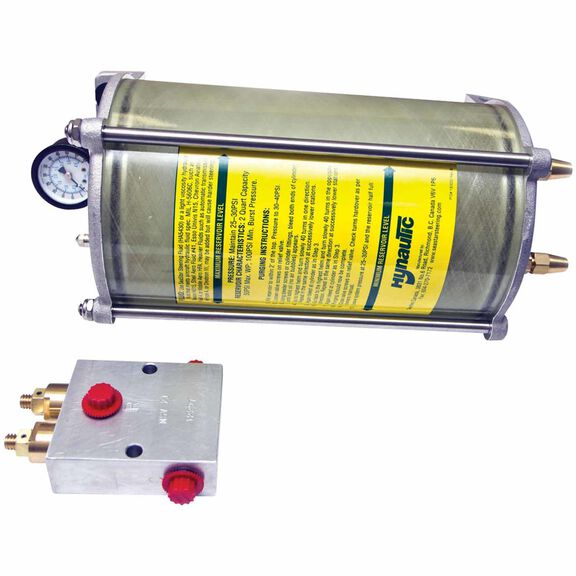 SeaStar Hydraulic Steering Reservoir with Relief Valve image number 0