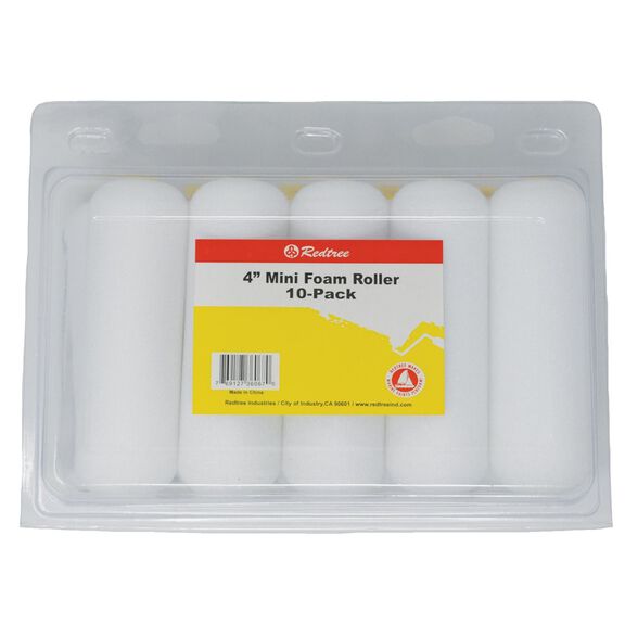 4" Mini Foam Rollers, 10-Pack image number 0