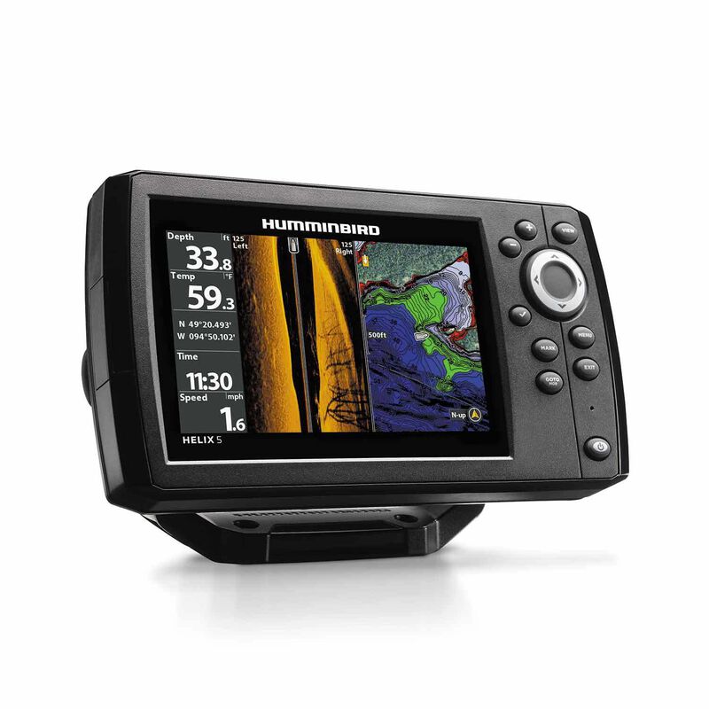 Helix 5 CHIRP SI GPS G2 Fishfinder/Chartplotter Combo with Transom Mount Transducer and UniMap Charts image number 1