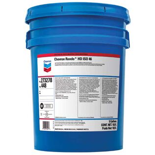 Chevron Rando HD ISO 46 Conventional Hydraulic Oil, 5 Gallon