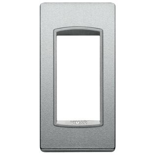 Vimar Eikon 20666.N13 6-Module Round Cover Plate, Matt Silver