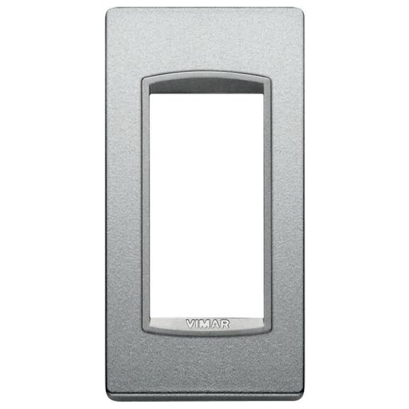 Vimar Eikon 20666.N13 6-Module Round Cover Plate, Matt Silver image number 0