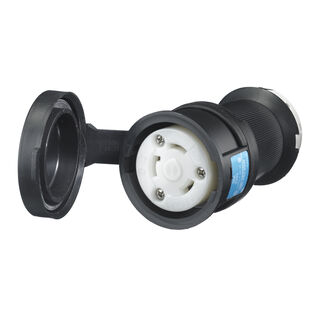 Hubbell Marine Twist-Lock, Watertight Safety Shroud Connector, 30A 250V, L6-30R