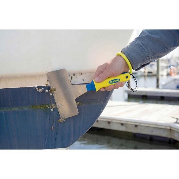 Marine Stainless Steel 8'' Stiff Hand Scraper with Landyard image number 2