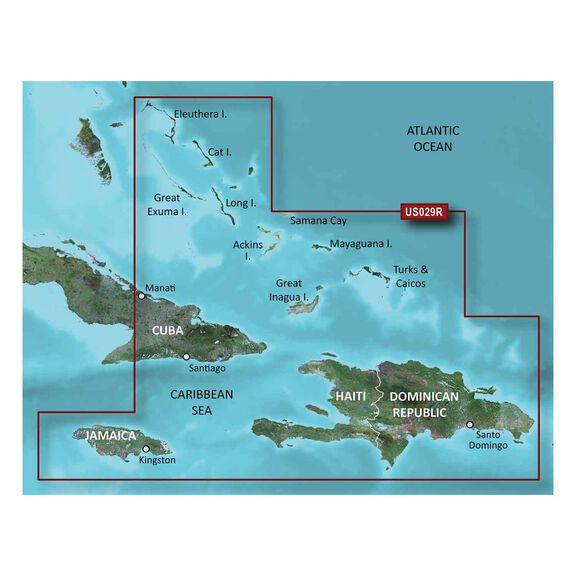 VUS029R Southern Bahamas BlueChart g3 Vision microSD/SD Card image number 0