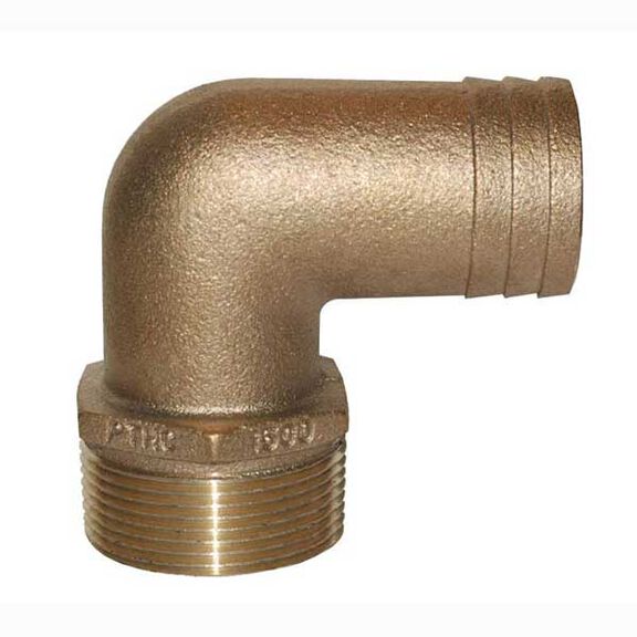 Bronze Tailpipe, 2-1/2" NPT 90 x 2-1/2" HS image number 0