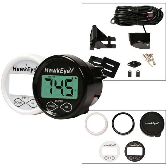 D10D In-Dash Digital Depth Sounder with Transom-Mount Transducer image number 0