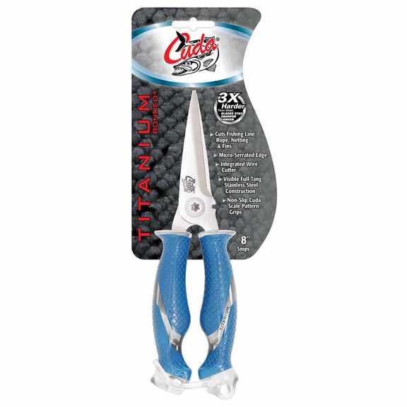 8" Titanium Bonded Fishing Snips image number 1
