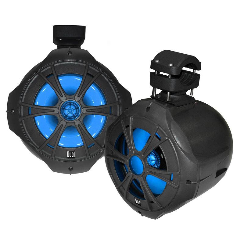 DUAL 2Way Wakeboard Tower Speakers with Blue illumiNITE™ LED Lighting
