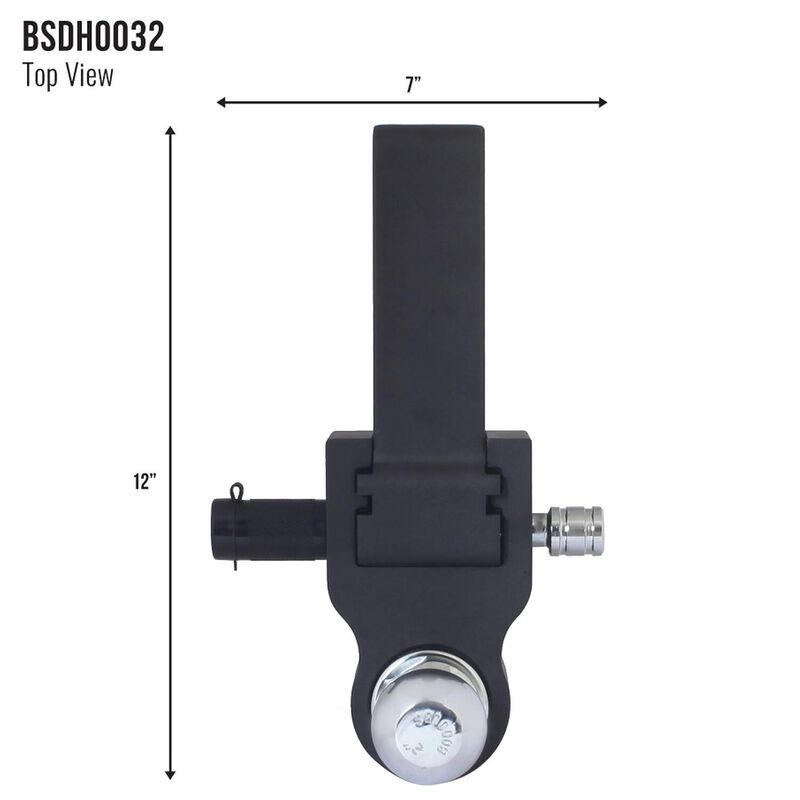 Blackout Series 8,000 lbs/10,000 lbs Adjustable Drop Hitch, 2" & 2-5/16" Ball, 0-8" Drop image number 6