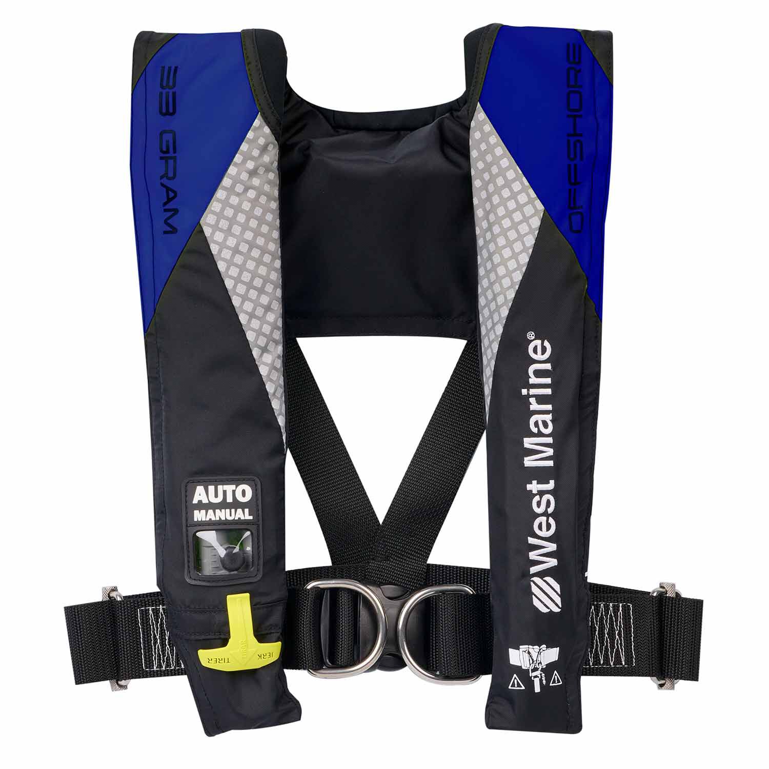 Automatic/Manual 33 Gram All Clear® Offshore Inflatable Life Jacket with Harness