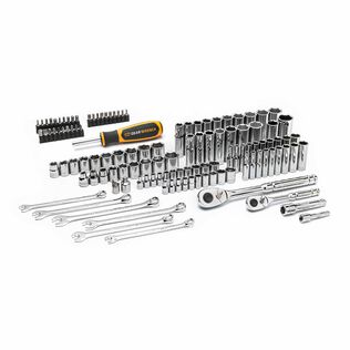 121 Piece 1/4" & 3/8" Drive 72-Tooth SAE/Metric Mechanics Hand Tool Set