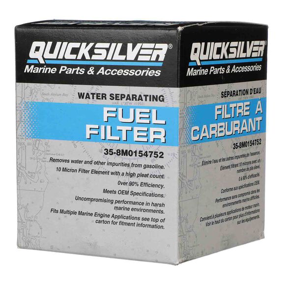QUICKSILVER 8M0154752 Water Separating Fuel Filter for Select  