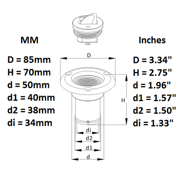 Gasoline Deck Filler Cap image number 1