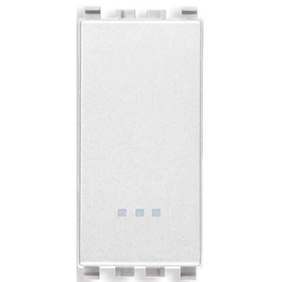 Vimar Eikon 1P 16AX 2-Way (3-Way) Switch, Lightable, Replaceable Button, White image number 0