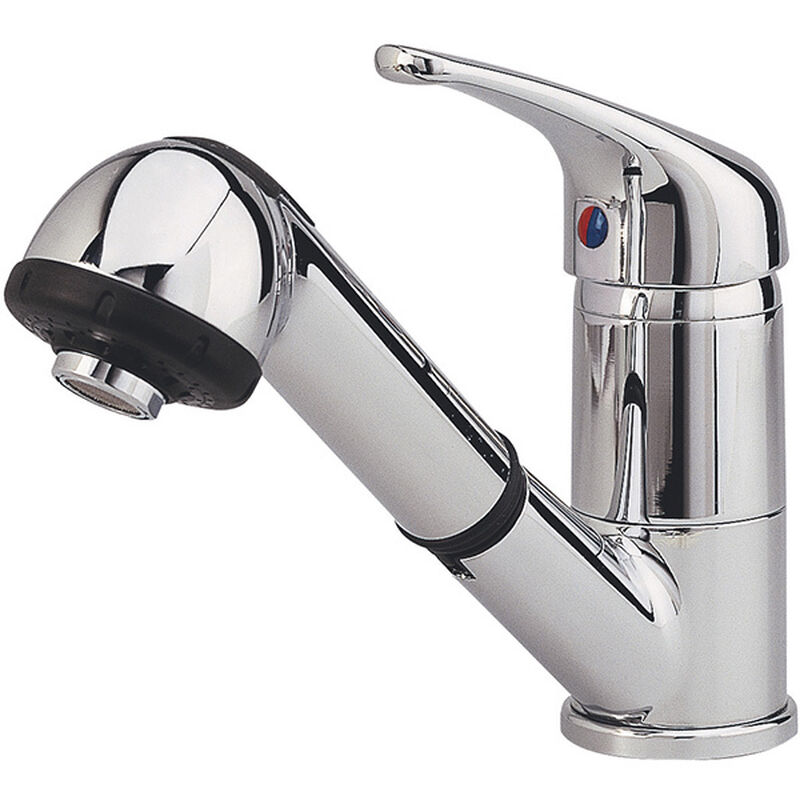 Chrome Mixer Faucet with Shower Head image number 0
