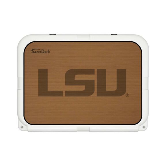SeaDek Cooler Pad - Collegiate Collection - Fits YETI Tundra 35 - Mocha / Black, LSU image number 0
