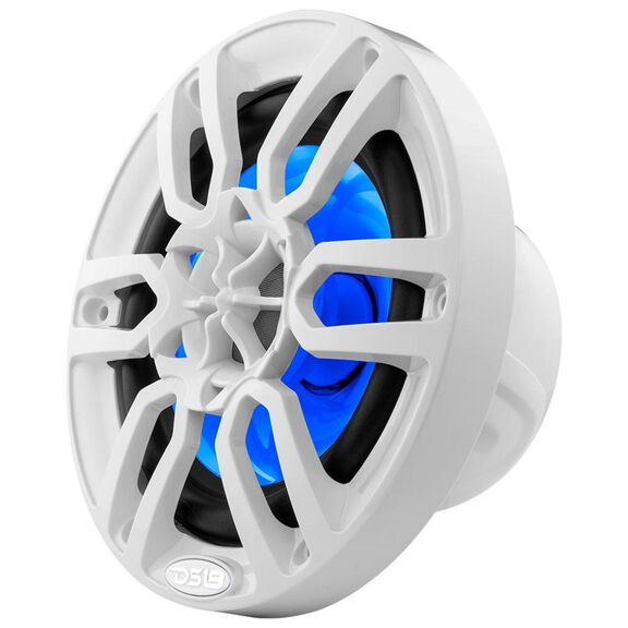 HYDRO 6.5" 2-Way Marine Speakers with Integrated RGB LED Lights, 300 Watts, White image number 2