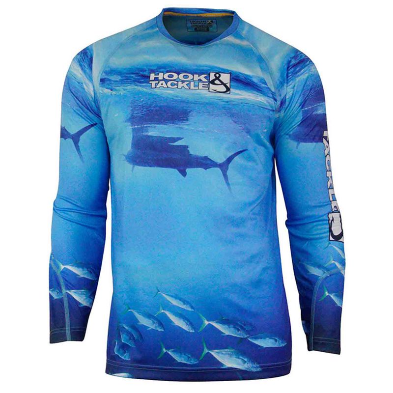 Men's Flying Solo Shirt by Hook & Tackle Blue | Clothing, Shoes & Accessories at West Marine