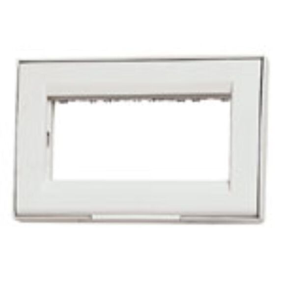 Vimar Idea Cover Plate Square 4-Module Sand White image number 0