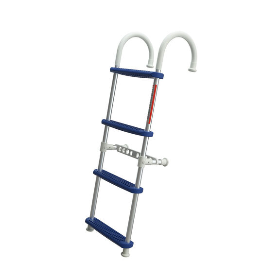 4-Step Gunwale-Mount Boarding Ladder, 11" Hook, Blue Steps image number 0