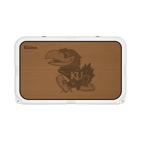 SeaDek Cooler Pad - Collegiate Collection - Fits YETI Tundra 45 - Mocha / Black, University of Kansas image number 0