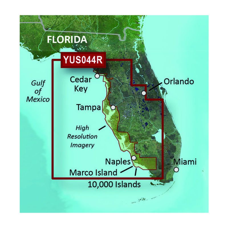 YUS044 Florida Gulf Coast BlueChart g2 HD Chart microSD/SD Card image number 0