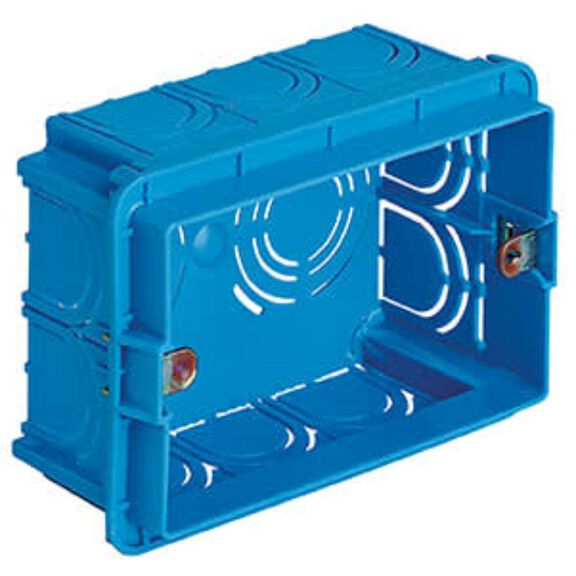 Vimar V71303 3-Module Flush Mounting Box, Masonry image number 0