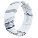 Women's Modern White Marble Silicone Ring, Size 08 image number 0