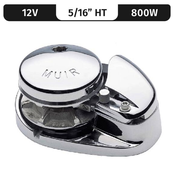 Muir Storm SS850 Vertical Windlass 12V 800W with Capstan - 5/16" HT image number 0