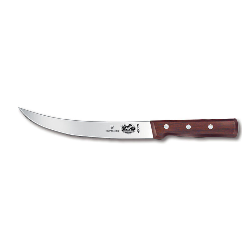 8" Curved Clam Breaking Knife with Rosewood Handle image number 0