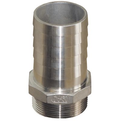 Stainless Steel Pipe to Hose Fitting, 3/4" NPT