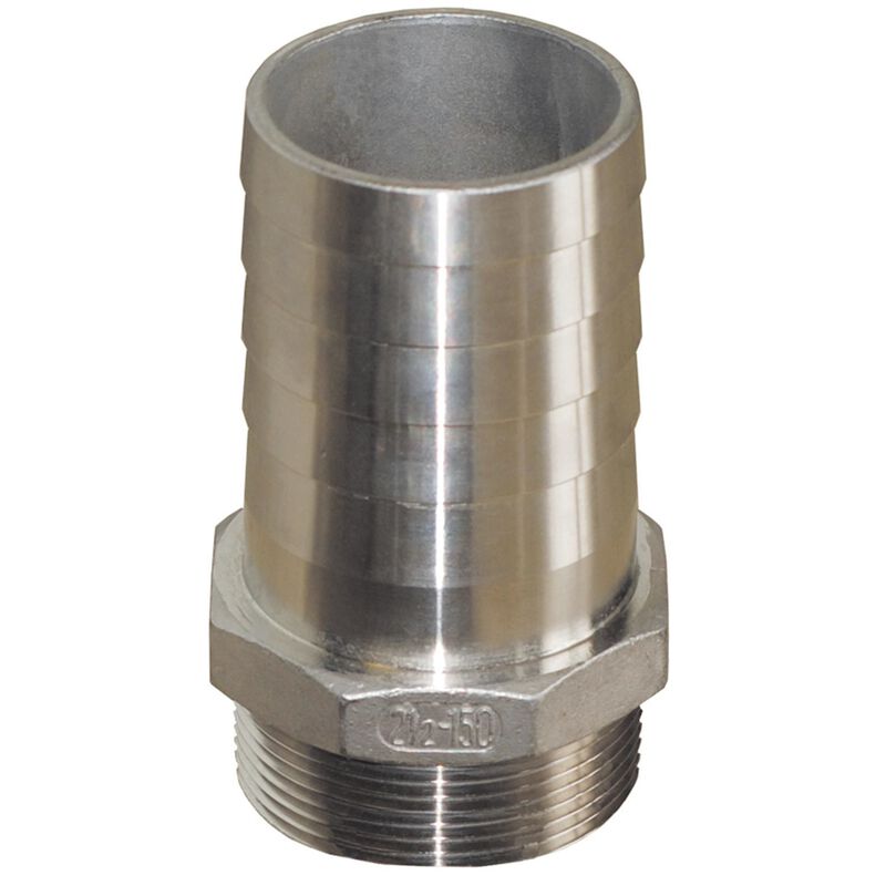 Stainless Steel Pipe to Hose Fitting, 3/4" NPT image number 0