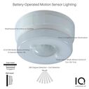 6" IQ America Battery Powered Indoor/Outdoor Motion Activated Ceiling Light, 800 Lumens image number 6