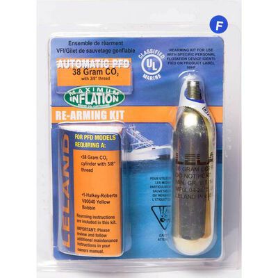 Inflatable Life Jacket Rearming Kit, Automatic, 38 g., 3/8" Threaded