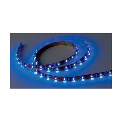Flexible LED Strip Tape 12V DC Blue 8' Length with Wire Leads IP65