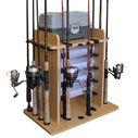 14 Fishing Rod Rack w/Four Bait Bin Storage image number 0