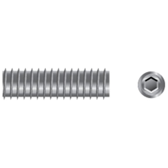 10-32 X 3/8" Stainless Steel Fine Thread Set Screws, 100-Pack image number 0