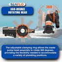 SEAFLO 24V 5.0 GPM Diaphragm Waste Pump with Rotating Head image number 4