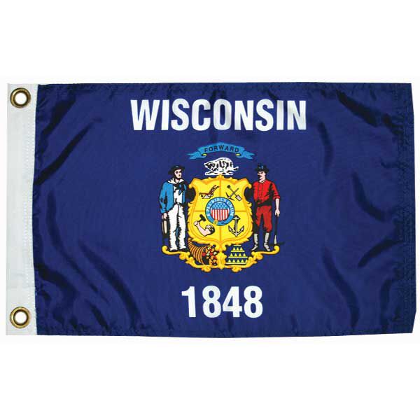Wisconsin State Flag, 12" x 18"