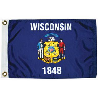 Wisconsin State Flag, 12" x 18"