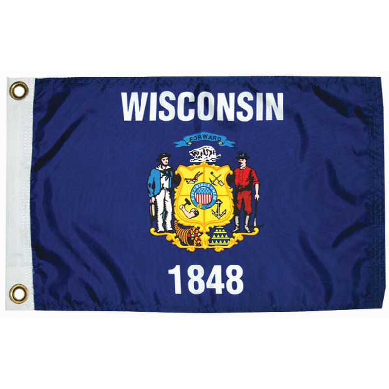 Wisconsin State Flag, 12" x 18" image number 0