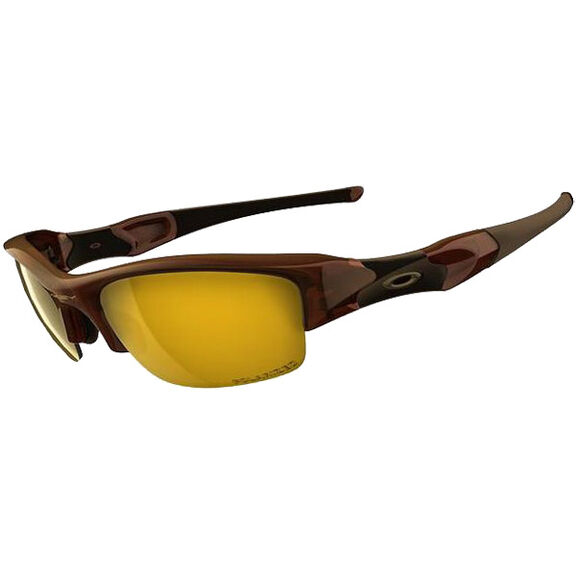 Flak Jacket Sunglasses, Polished Rootbeer Frames with Gold Iridium Polarized Lenses image number 0