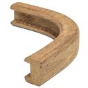 Teak Bulkhead Molding, 1/2" Track Outside Corner, 1 3/16" x 5/8" image number 1