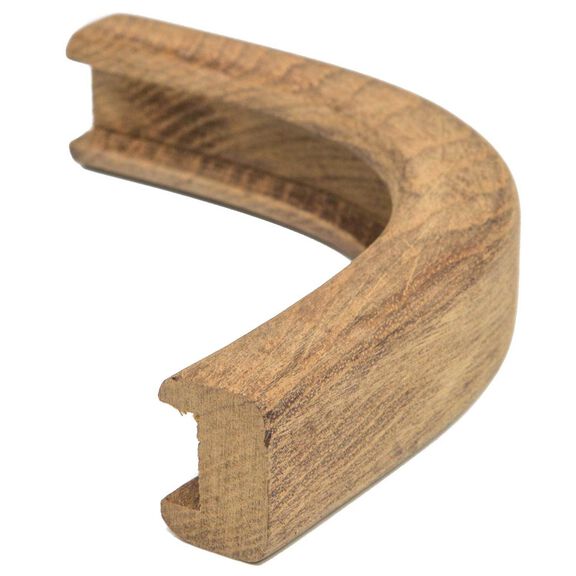Teak Bulkhead Molding, 1/2" Track Outside Corner, 1 3/16" x 5/8" image number 1