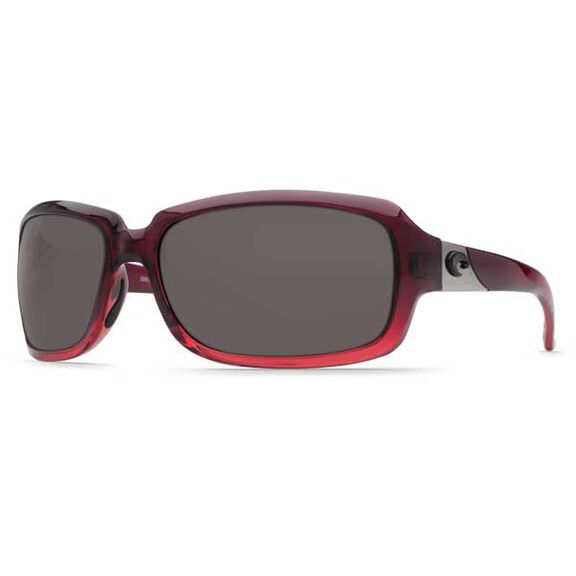 Ladies 580P Costa Isabela Polarized Wrap Sunglasses in Black and pink Costa Del Mar Isabela Womens Sunglass Black Pink Silver  main image 4