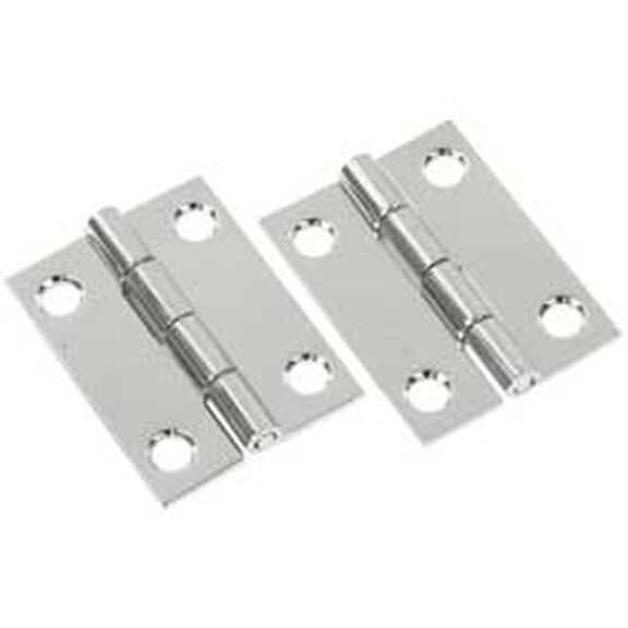 Stainless-Steel Butt Hinge, 1-1/2" Open Width x 2" Pin Length image number 0