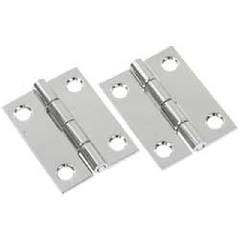 Stainless-Steel Butt Hinge, 1-1/2" Open Width x 2" Pin Length image number null