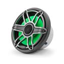 M6-770X-S-GmTi-i 7.7" Marine Coaxial Speakers, Gunmetal & Titanium Sport Grilles with RGB LED Lighting image number 2